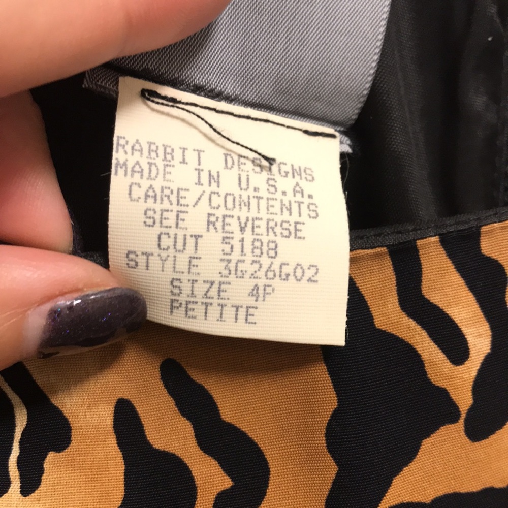 Vintage Rabbit Rabbit Rabbit Deigns tiger print dress - Picture 7 of 9